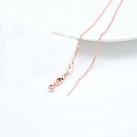 Casual Solid Color Copper Gold Plated Necklace In Bulk