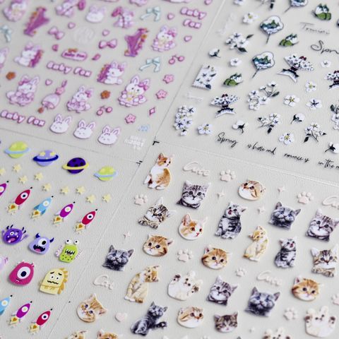 Cartoon Style Cartoon Plastic Nail Patches 1 Piece