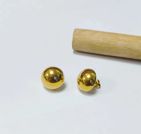 1 Pair Simple Style Geometric Titanium Steel Plating 18k Gold Plated Ear Studs