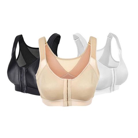 Sports Underwear Women's One-piece Fixed Cup Shockproof Fitness Running Breathable Vest Yoga Bra