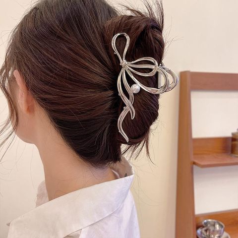 Elegant Bow Knot Alloy Plating Hair Claws