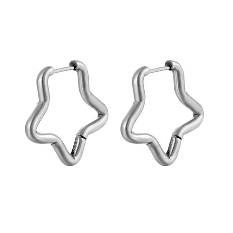 1 Piece Simple Style Geometric Stainless Steel Earrings