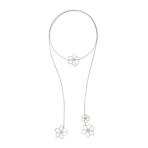 Wholesale Jewelry Lady Flower Copper Zinc Alloy Long Necklace