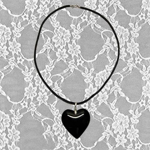 Casual Lady Heart Shape Glass Glass Women's Pendant Necklace