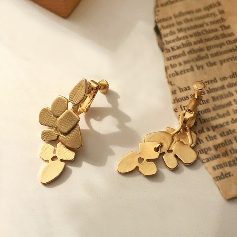 Casual Leaves Alloy Plating Women's Ear Studs