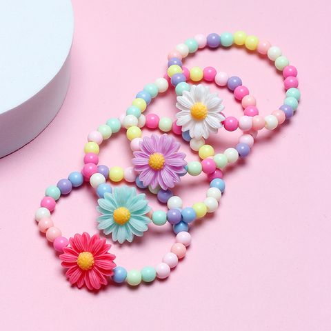 Cute Flower Plastic Resin Wholesale Bracelets