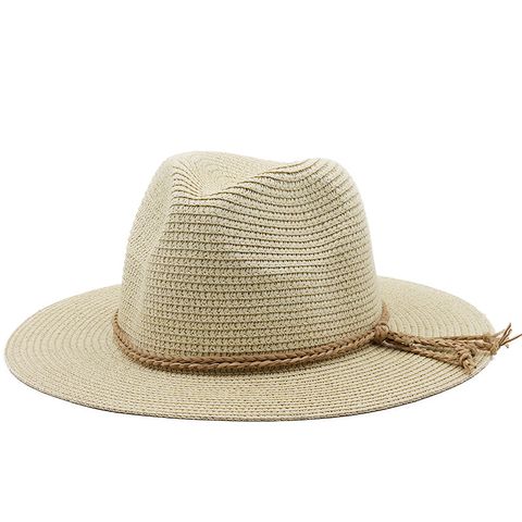 Women's Simple Style Classic Style Bow Knot Flat Eaves Straw Hat