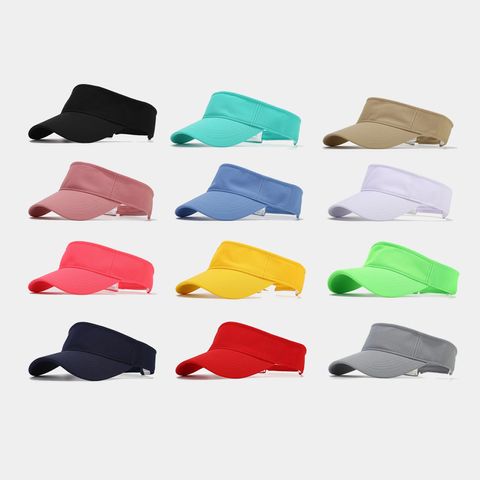 Unisex Casual Simple Style Solid Color Curved Eaves Sun Hat