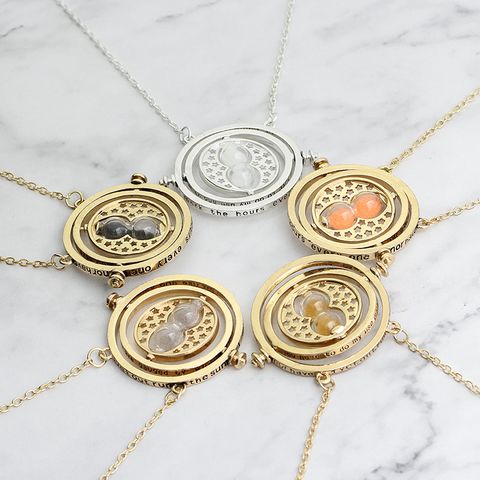 Casual Round Alloy Plating Unisex Pendant Necklace