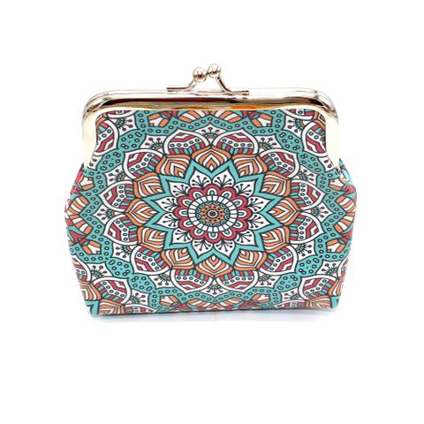 Women's Printing Pu Leather Clasp Frame Coin Purses
