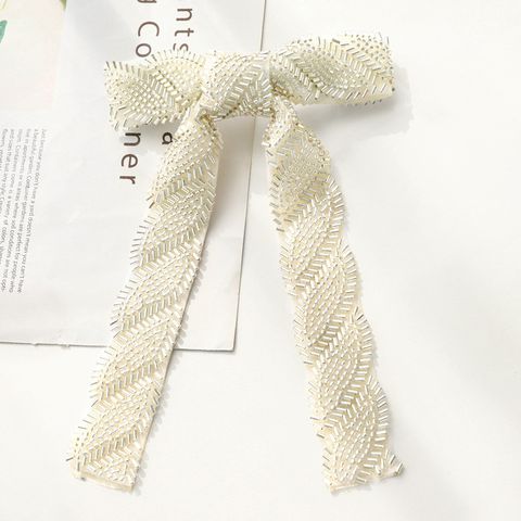 Elegant Sweet Bow Knot Arylic Cloth Hair Clip 1 Piece