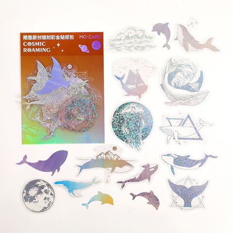 Flash Dream Series Mocard Pet Sticker Pack Creative Journal Bronzing Laser Decorative Stickers 45 Pieces Into 8 Types