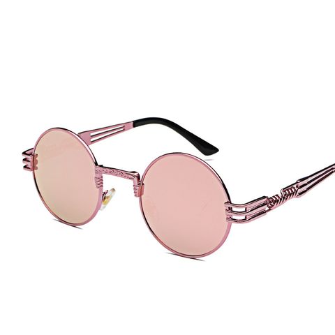 Streetwear Round Ac Round Frame Full Frame Men's Sunglasses