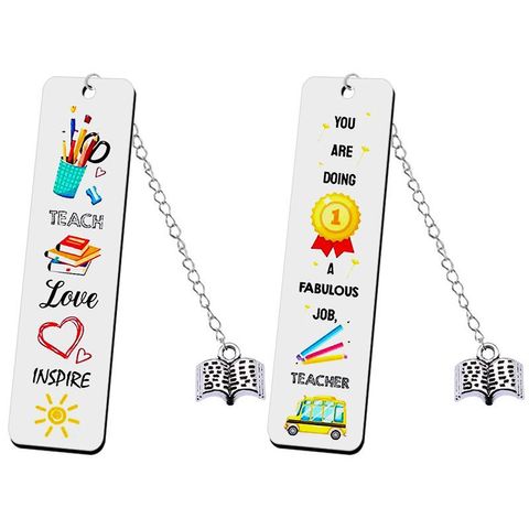 Hu He Ornament 2023 New Stainless Steel Color Printing Bookmark Thanksgiving Teacher's Day Student Commemorative Gift Book Pendant