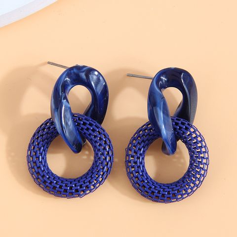 Modern Style Simple Style Round Ferroalloy Women's Drop Earrings