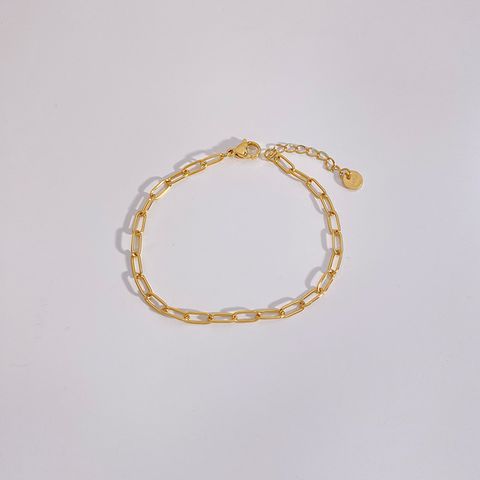Casual Geometric 304 Stainless Steel 16K Gold Plated White Gold Plated Gold Plated Bracelets In Bulk
