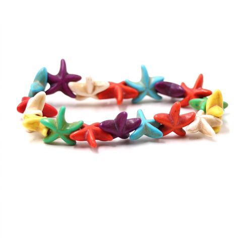 Vacation Beach Starfish Imitation Turquoise Women's Bracelets
