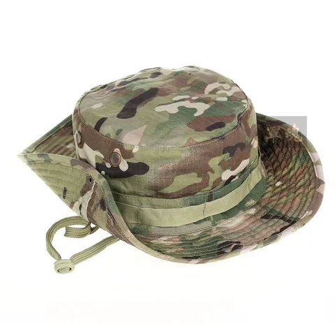 Unisex Sports Camouflage Crimping Bucket Hat