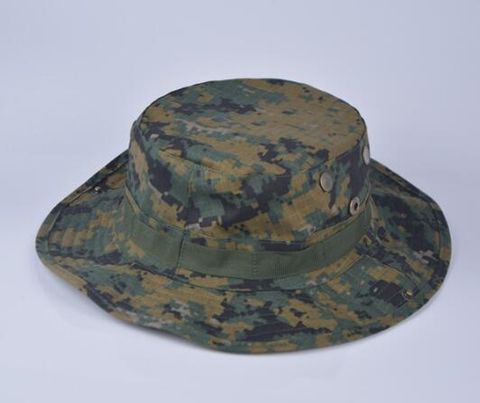 Unisex Sports Camouflage Crimping Bucket Hat