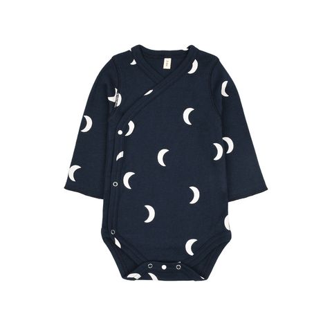 Casual Moon Printing Cotton Spandex Baby Rompers