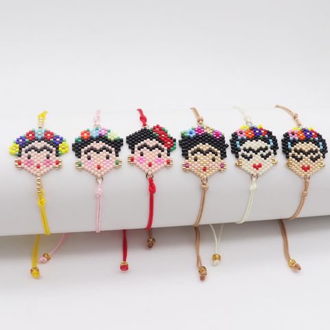 Cute Cartoon Character Glass Handmade Women's Bracelets
