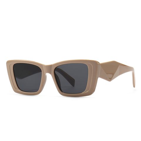 Retro Cool Style Gradient Color Leopard Ac Square Full Frame Women's Sunglasses