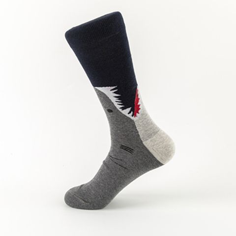 Men's Casual Color Block Cotton Ankle Socks A Pair