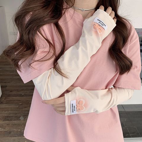 New Sun Protection Oversleeve Women's Korean-style Summer Ice Silk Love Arm Protection Outdoor All-match Ice Sleeve Driving Travel Uv Protection