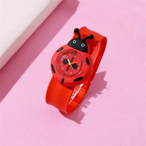 Cartoon Style Strawberry Buckle Quartz Kids Watches