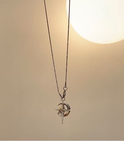 Y2k Star Moon Alloy Women's Pendant Necklace