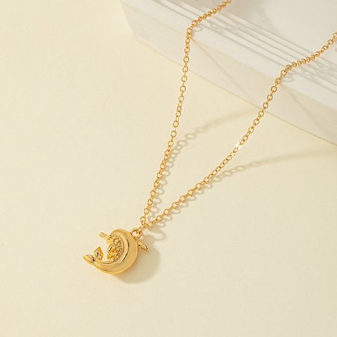 Retro French Style Simple Style Animal Dolphin Alloy Plating Women's Pendant Necklace