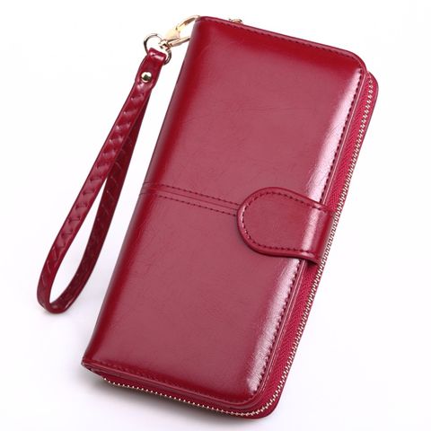Women's Solid Color Pu Leather Wallets