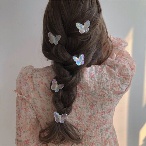 Cartoon Style Sweet Butterfly Arylic Metal Plating Hair Clip