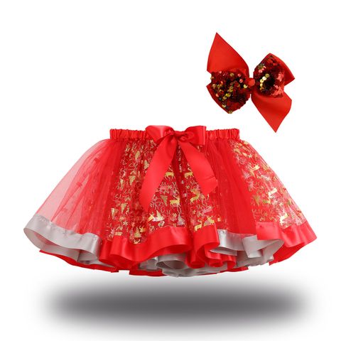 Fashion Bow Knot Polyester Girls Skirts