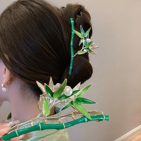 Fashion Flower Butterfly Ginkgo Leaf Imitation Pearl Alloy Rhinestone Hair Claws 1 Piece