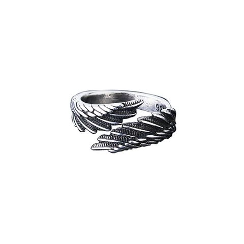 Retro Wings Copper Plating Silver Plated Men's Rings