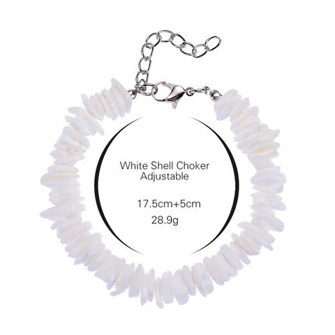 Simple Style Solid Color Shell Beaded Women's Necklace