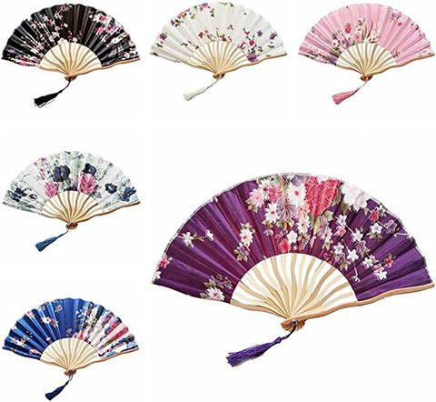 Chinese Style Cherry Blossom Casual Shaped Folding Fan