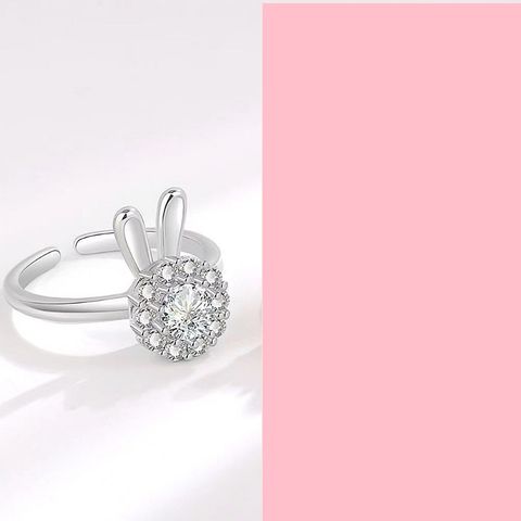 1 Piece Fashion Rabbit Heart Shape Alloy Plating Inlay Rhinestones Women's Rings Bracelets