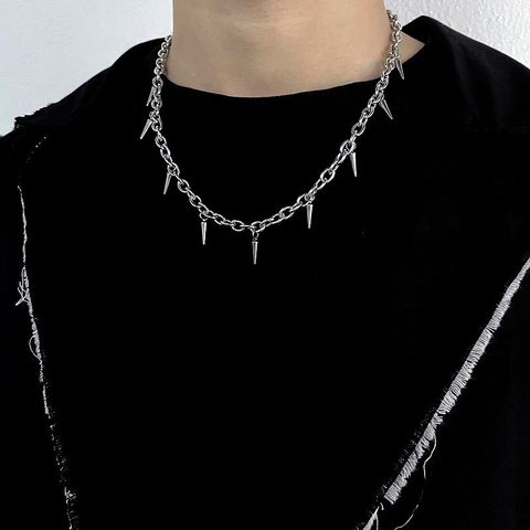 Hip-hop Vintage Style Punk Geometric Titanium Steel Plating Men's Necklace