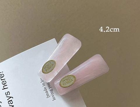 Simple Style Solid Color Acetic Acid Sheets Patchwork Hair Clip