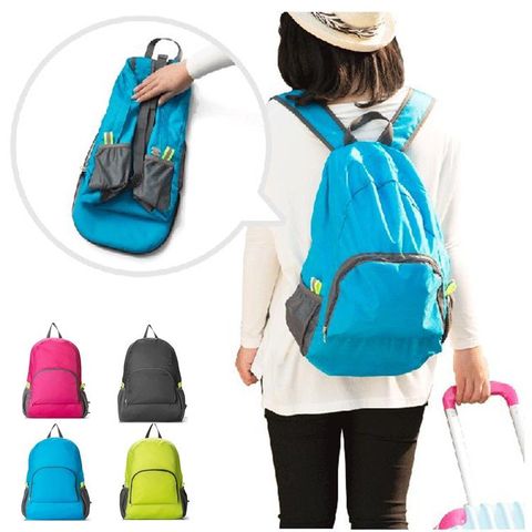 Unisex Basic Solid Color Nylon Waterproof Travel Bags