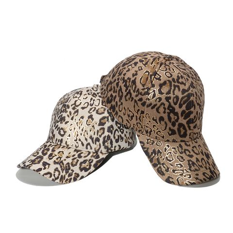 Women's Streetwear Leopard Curved Eaves Baseball Cap