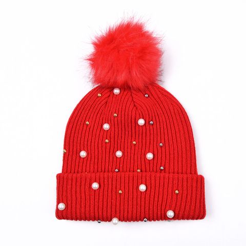 Unisex Commute Solid Color Embroidery Eaveless Wool Cap