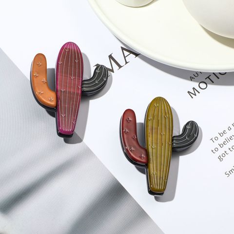 Cute Cactus Arylic Women's Brooches