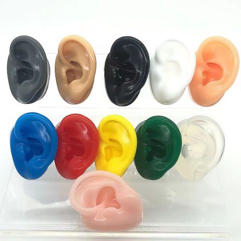 [a Ear Type] Soft Silicone Human Ear Model Ear Cleaning Teaching Medical Display Supplies Earrings Headset Fake Ear