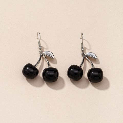 1 Pair Vacation Cherry Alloy Drop Earrings