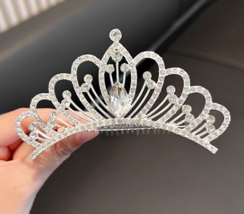 Classic Style Crown Metal Rhinestone Plating Crown