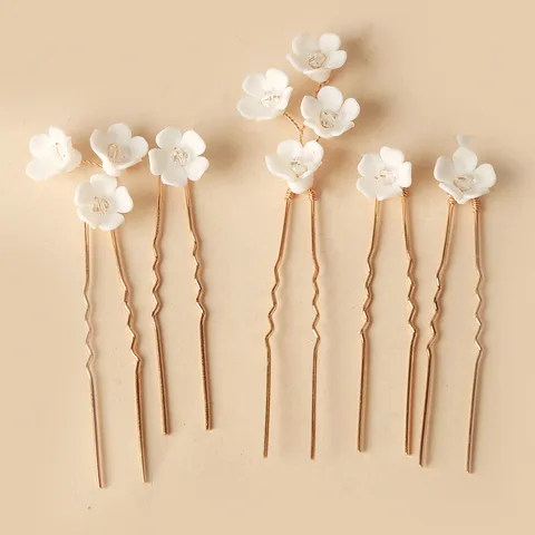 Lady Flower Alloy Handmade Hairpin