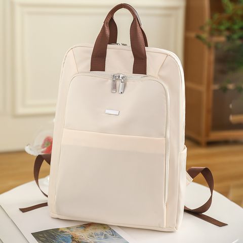 Women's Basic Streetwear Solid Color Nylon Travel Bags